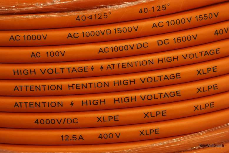 HV Cables of Different EV voltages. 400V vs 800V EV Architecture.