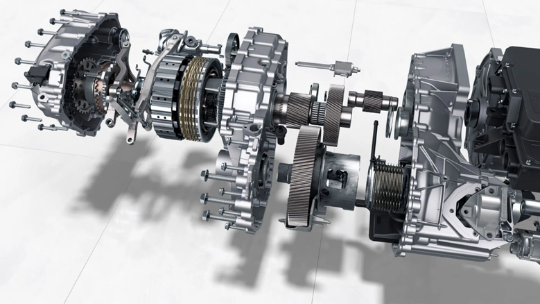 EV 2 speed transmission. This two speed EV transmission is from Porsche Taycan. Explained by BijliWaliGaadi.com.