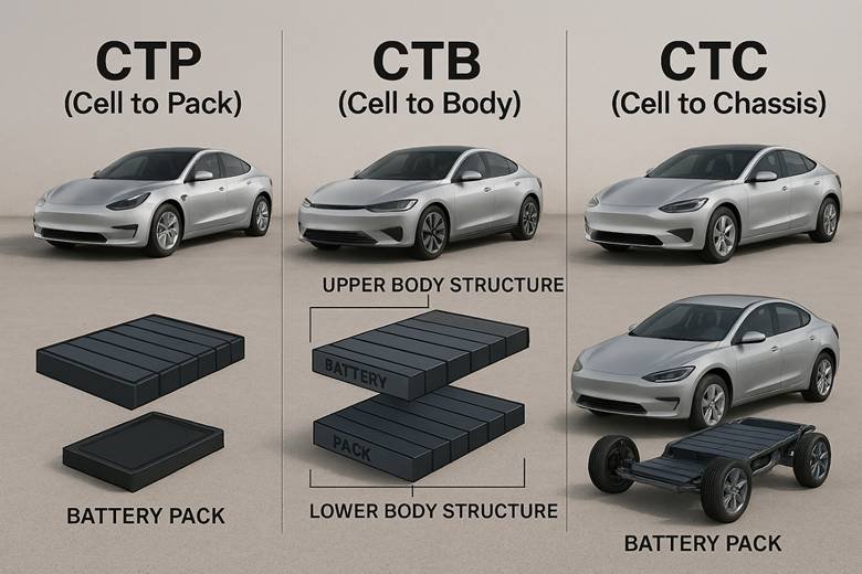 Different EV Battery pack architectures.  Explained by BijliWaliGaadi.com