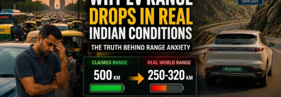 Why EV Range Drops in Real Indian Driving Conditions – Research-Backed Explanation