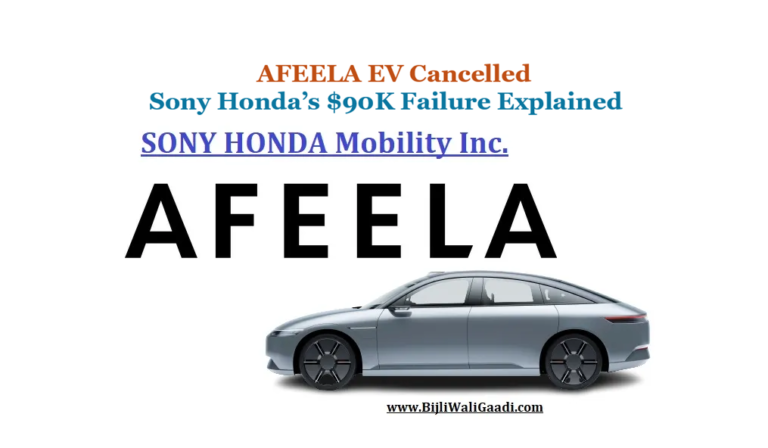 AFEELA EV cancelled 2026 – Sony Honda electric car failure case study with specs and timeline
