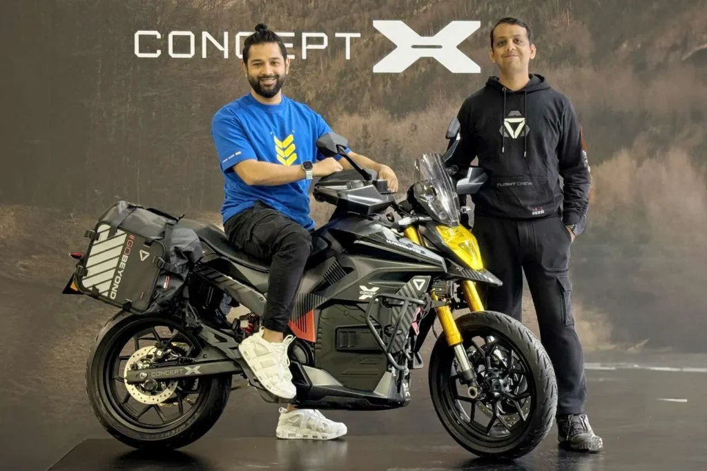 ultraviolette X electric bike presented by compnay's founders