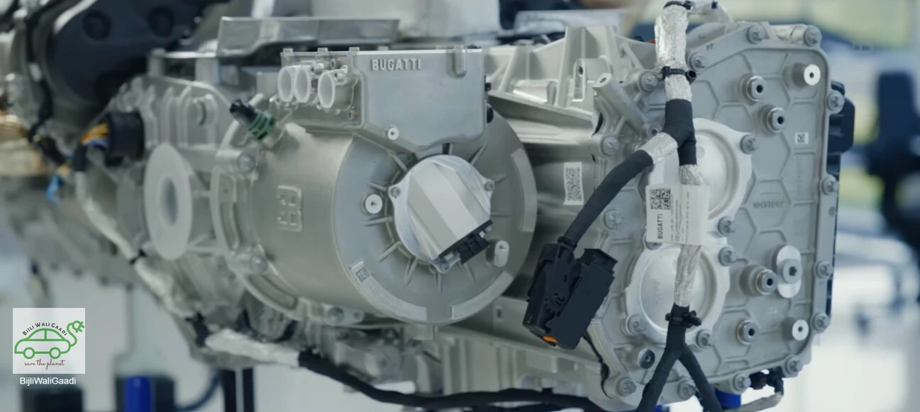 Bugatti Tourbillon motor assembly in Hybrid Drive