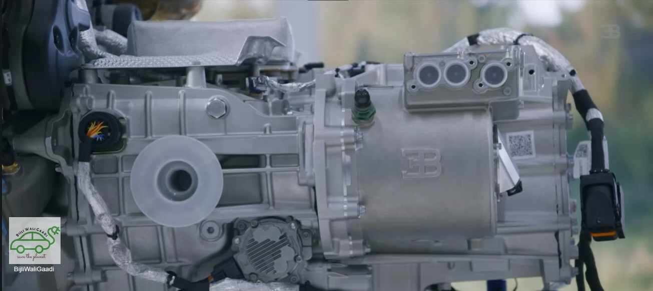 Bugatti Tourbillon motor assembly in Hybrid Drive