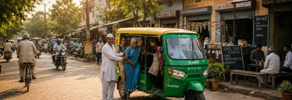 ई-रिक्शा | UP Bihar mein chal raha naya e-rickshaw 2026, savaariyaan baith rahi hain, proud driver