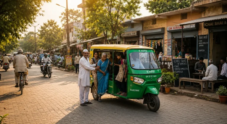 ई-रिक्शा | UP Bihar mein chal raha naya e-rickshaw 2026, savaariyaan baith rahi hain, proud driver