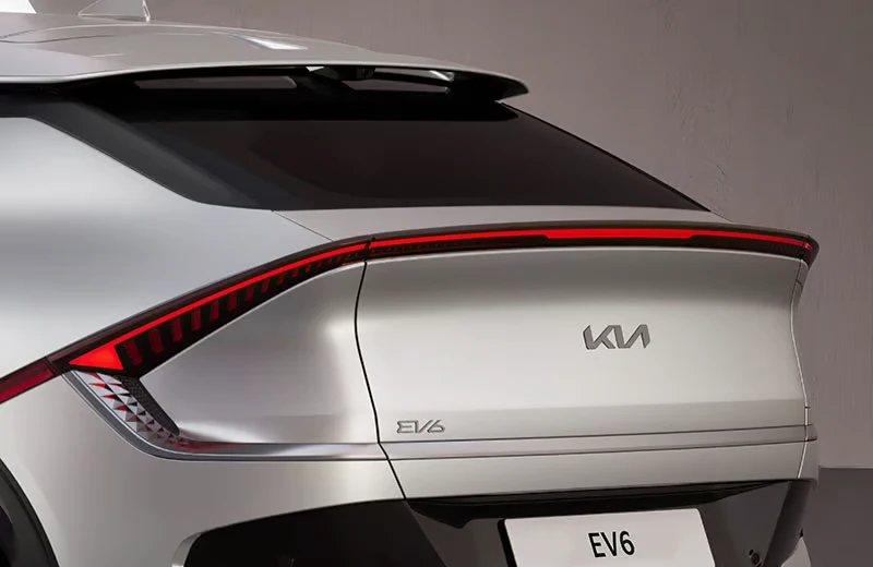 Kia EV6 2026 back view by BijliWaliGaadi