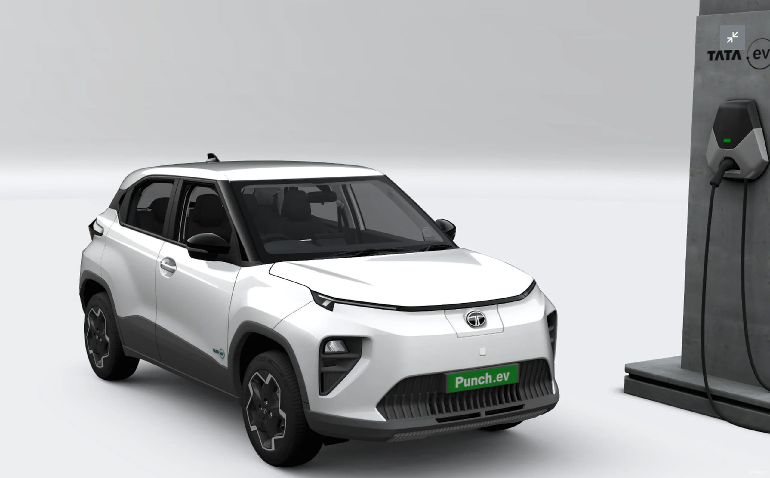 Tata Punch EV 2026 charging at home wall charger with front design and electric SUV styling