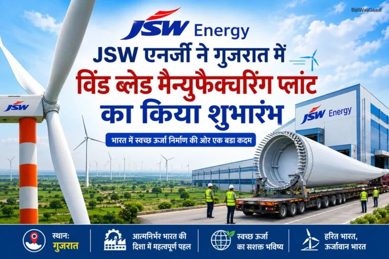 JSW Energy का गुजरात स्थित विंड ब्लेड मैन्युफैक्चरिंग प्लांट, विंड टर्बाइन, ब्लेड ट्रांसपोर्ट और नवीकरणीय ऊर्जा अवसंरचना