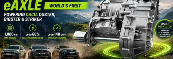 Valeo 48V 2-Speed eAxle powering Dacia Duster and Bigster Hybrid-G 150 4x4 SUVs with 1800 Nm torque and Smart Dog-Clutch technology