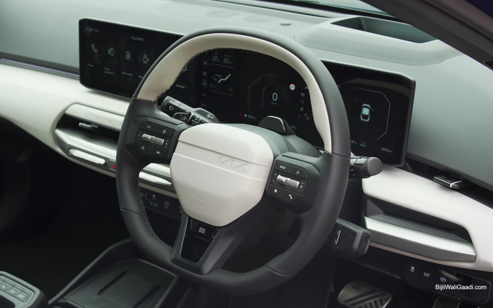 Kia EV4 Details Steering Wheel