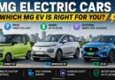 Featured image showing the MG Comet EV, MG Windsor EV, and MG ZS EV with the headline "MG Electric Cars – Which MG EV Is Right for You?" against a modern city backdrop.