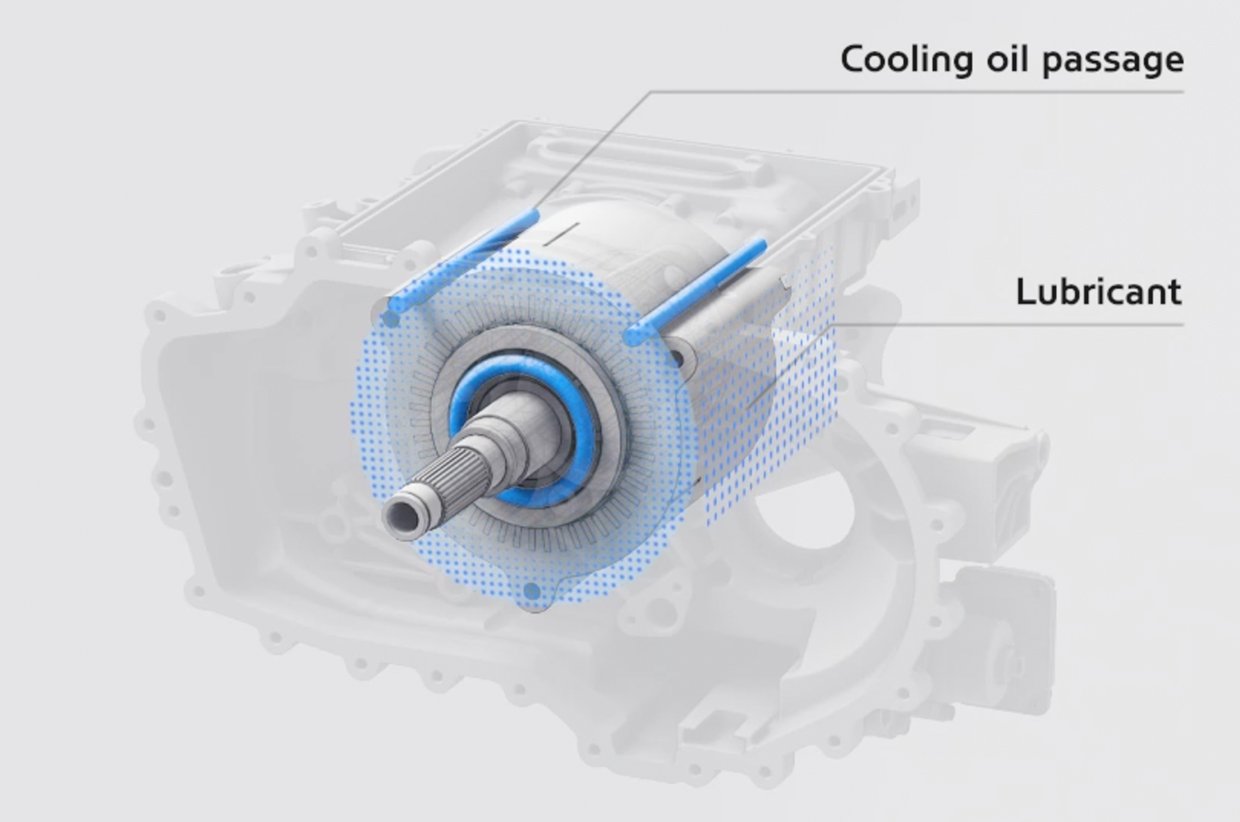 Including EV6 GT the dedicated EVs based on E-GMP have electric motors that use the direct oil cooling method for a stronger effect
