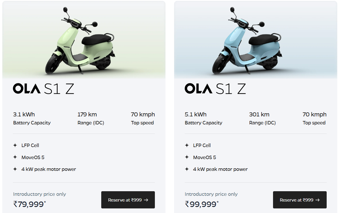 Ola S1 Z: How an Indigenous LFP Cell Reaches India's Mass-Market Scooter Segment