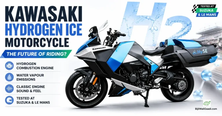 Kawasaki hydrogen-powered ICE motorcycle with HySE hydrogen technology