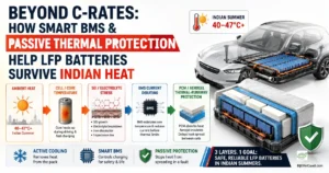 Beyond C-Rates: How Smart BMS and Passive Thermal Protection Can Help LFP Batteries Survive Indian Heat
