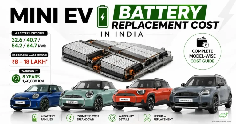 MINI EV battery replacement cost in India for Cooper SE, Cooper E, Aceman and Countryman