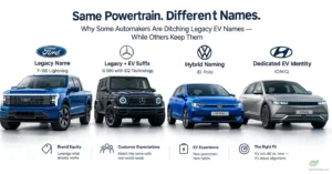 Why Some Automakers Are Ditching Legacy EV Names — While Others Keep Them
