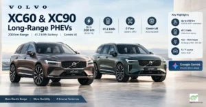 Volvo XC60 & XC90 Long-Range PHEVs: 200 km Range, 41.2 kWh Battery & Gemini AI