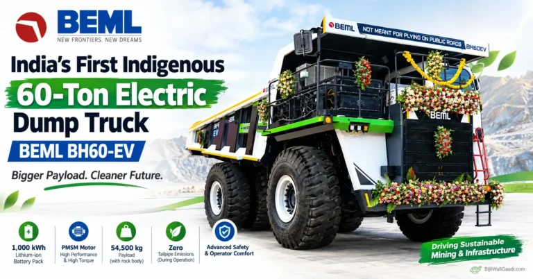 BEML BH60-EV 60-ton electric dump truck unveiled for mining and infrastructure applications in India