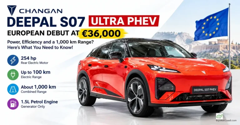 Changan Deepal S07 Ultra PHEV red SUV unveiled in Europe with 254 hp and about 1,000 km range