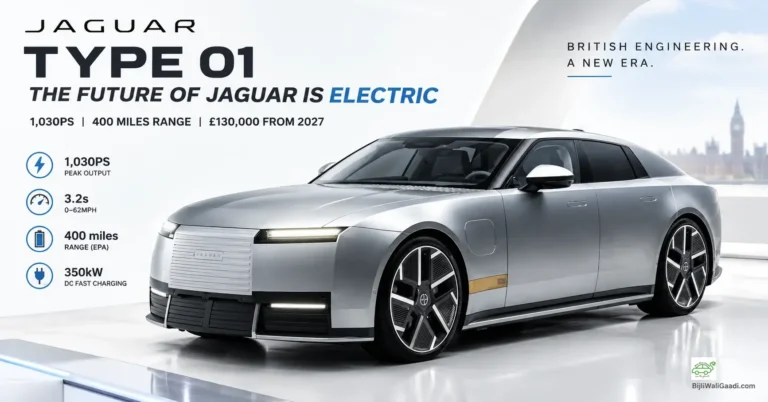 Jaguar Type 01 electric GT with 1,030PS, 400-mile range and 2027 production plans