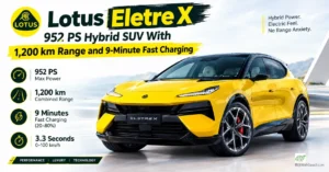 Lotus Eletre X: 952 PS Hybrid SUV With 1,200 km Range and 9-Minute Fast Charging